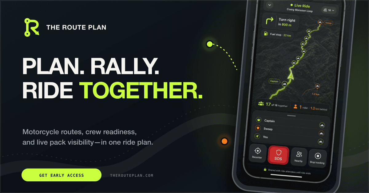 The Route Plan motorcycle group-ride product overview